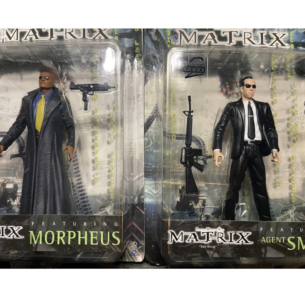 1999 The Matrix MORPHEUS & AGENT SMITH Action Figures N2Toys The Matrix The Film